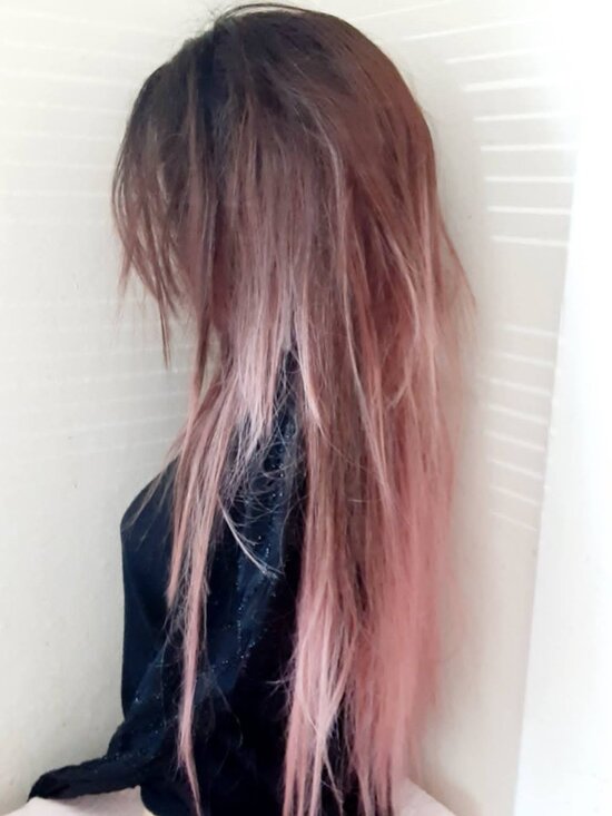 Long Layered Pink Ombre Wig main image 6